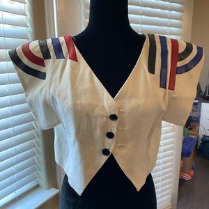 Marinelli women’s funky retro vest/cardigan!